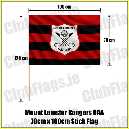 Mount Leinster Rangers GAA 70cm x 100cm Stick Flag - ClubFlags.ie