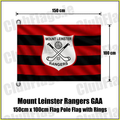 Mount Leinster Rangers GAA 150cm x 100cm Flag Pole Flag with Rings - ClubFlags.ie