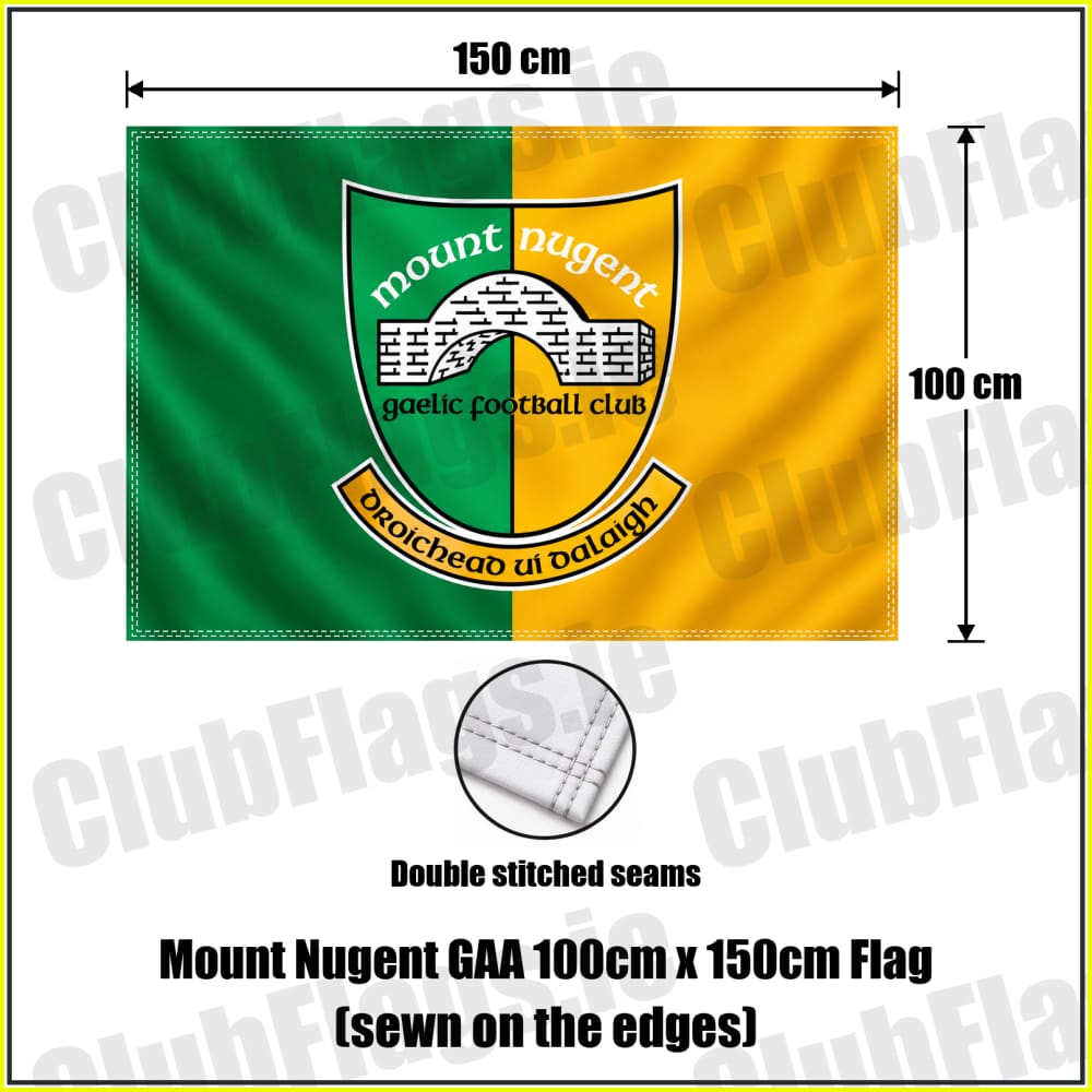 Mount Nugent GAA 100cm x 150cm Flag (sewn on the edges) - ClubFlags.ie