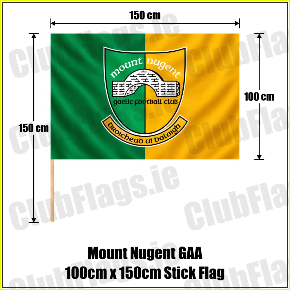 Mount Nugent GAA 100cm x 150cm Stick Flag - ClubFlags.ie