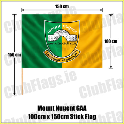 Mount Nugent GAA 100cm x 150cm Stick Flag - ClubFlags.ie
