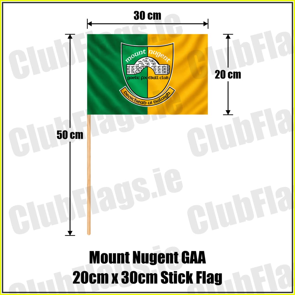 Mount Nugent GAA 20cm x 30cm Stick Flag - ClubFlags.ie