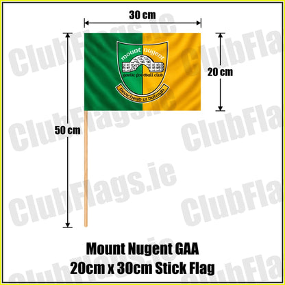 Mount Nugent GAA 20cm x 30cm Stick Flag - ClubFlags.ie
