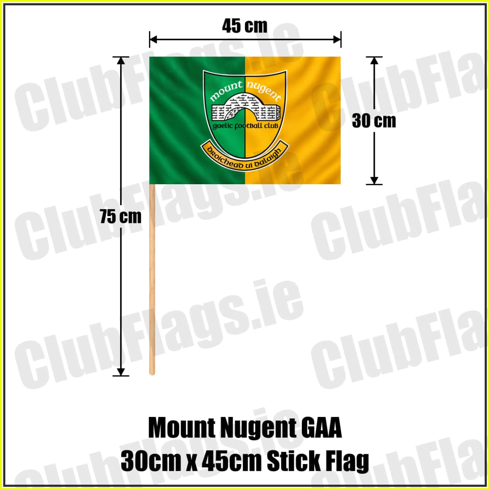 Mount Nugent GAA 30cm x 45cm Stick Flag - ClubFlags.ie