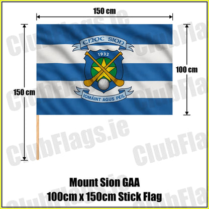 Mount Sion GAA 100cm x 150cm Stick Flag - ClubFlags.ie