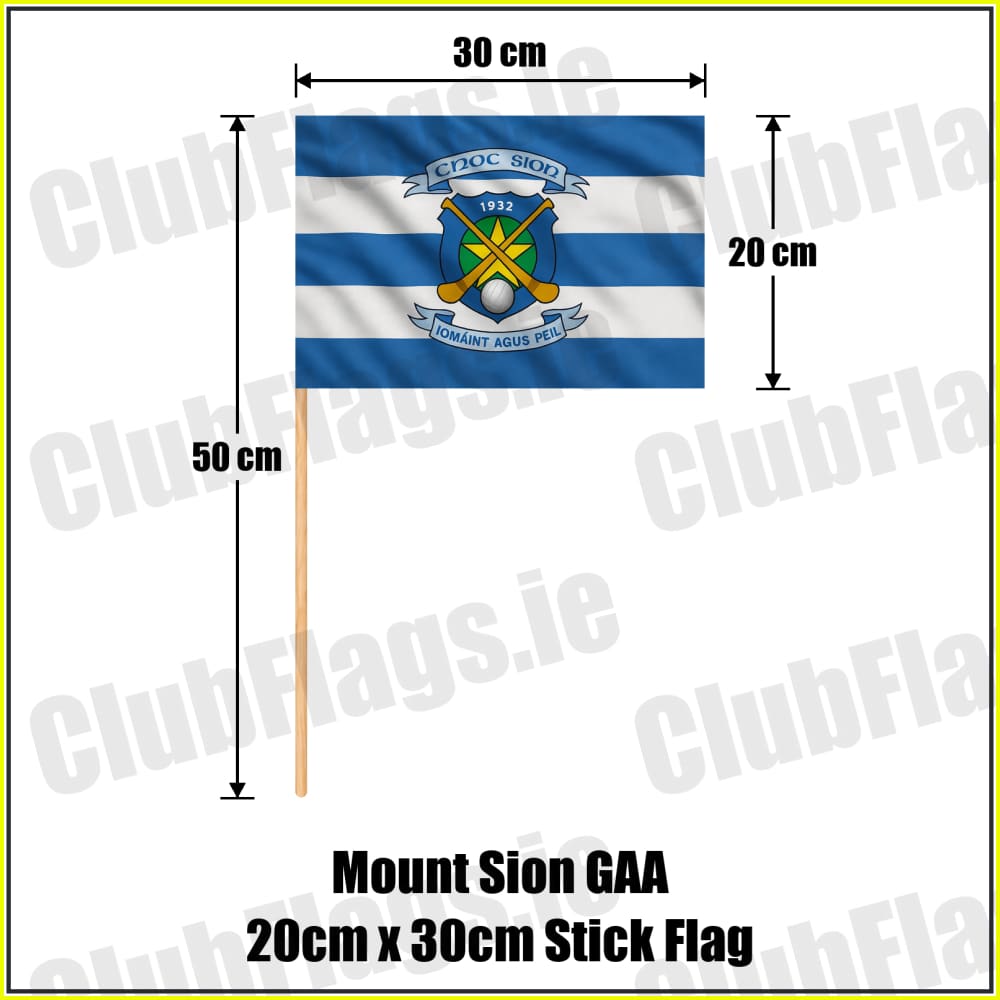 Mount Sion GAA 20cm x 30cm Stick Flag - ClubFlags.ie