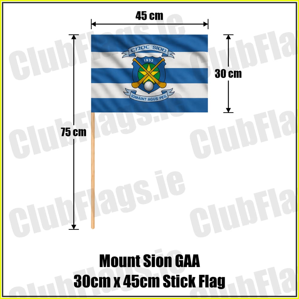 Mount Sion GAA 30cm x 45cm Stick Flag - ClubFlags.ie