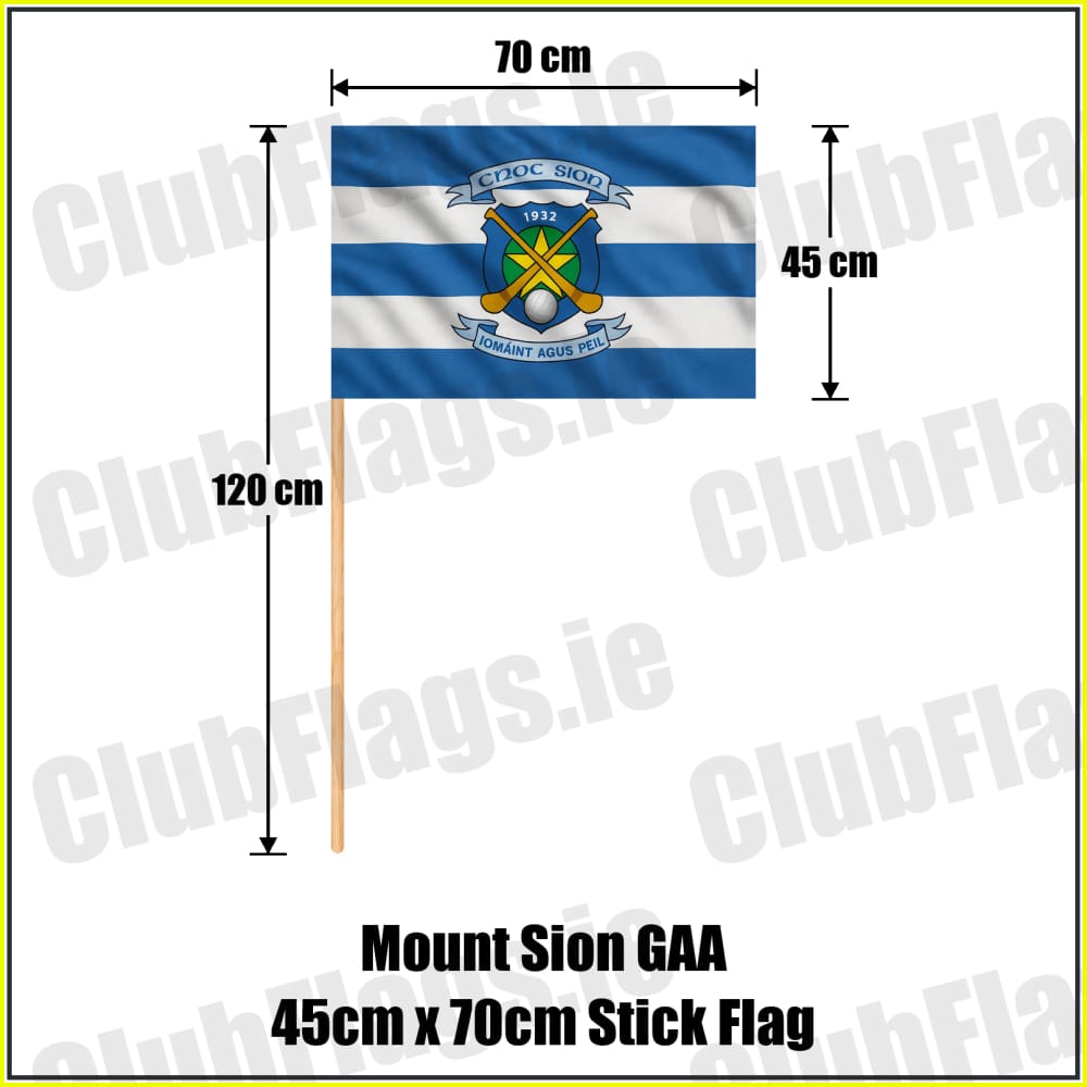 Mount Sion GAA 45cm x 70cm Stick Flag - ClubFlags.ie