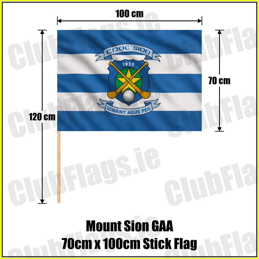 Mount Sion GAA 70cm x 100cm Stick Flag - ClubFlags.ie