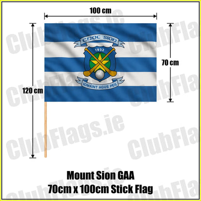 Mount Sion GAA 70cm x 100cm Stick Flag - ClubFlags.ie