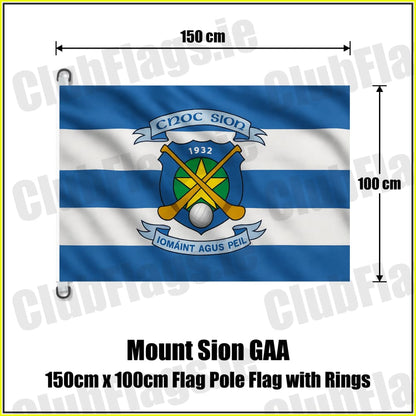 Mount Sion GAA 150cm x 100cm Flag Pole Flag with Rings - ClubFlags.ie