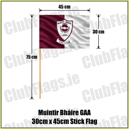 Muintir Bháire GAA 30cm x 45cm Stick Flag - ClubFlags.ie