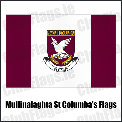 Mullinalaghta St Columba’s Flags with the club crest and colours, Longford GAA - ClubFlags.ie