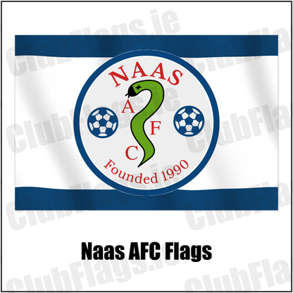 Naas AFC Flags with the club crest and colours, Kildare Football - ClubFlags.ie