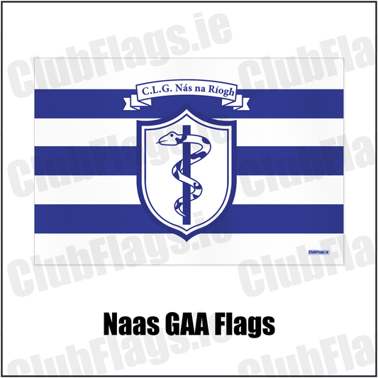 Naas GAA Flags with the club crest and colours, Kildare GAA - ClubFlags.ie
