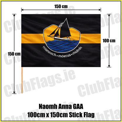 Naomh Anna GAA 100cm x 150cm Stick Flag - ClubFlags.ie