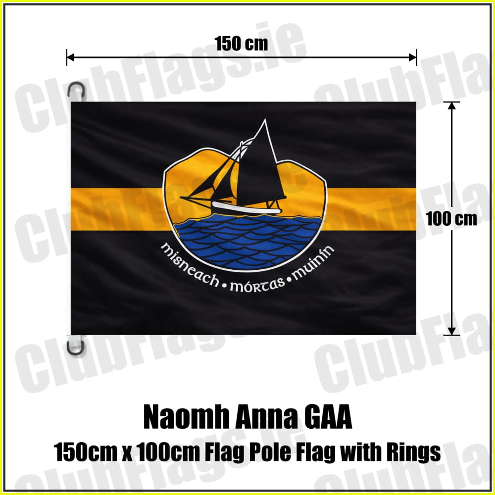 Naomh Anna GAA 150cm x 100cm Flag Pole Flag with Rings - ClubFlags.ie