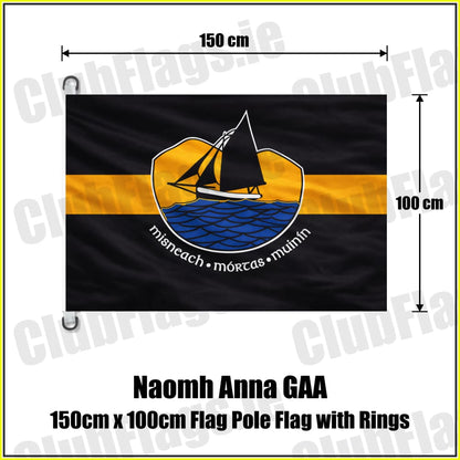 Naomh Anna GAA 150cm x 100cm Flag Pole Flag with Rings - ClubFlags.ie