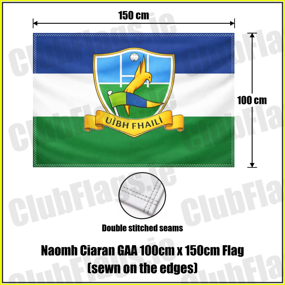 Naomh Ciaran GAA 100cm x 150cm Flag (sewn on the edges) - ClubFlags.ie