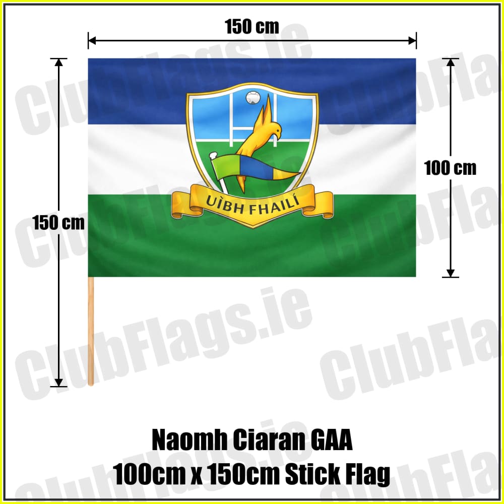 Naomh Ciaran GAA 100cm x 150cm Stick Flag - ClubFlags.ie
