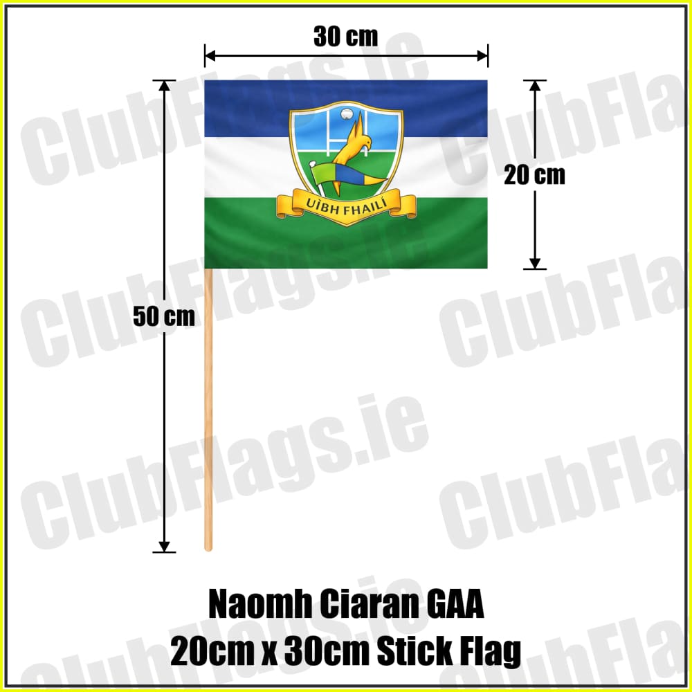Naomh Ciaran GAA 20cm x 30cm Stick Flag - ClubFlags.ie