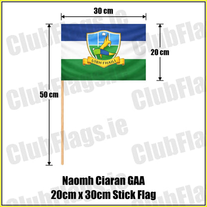 Naomh Ciaran GAA 20cm x 30cm Stick Flag - ClubFlags.ie
