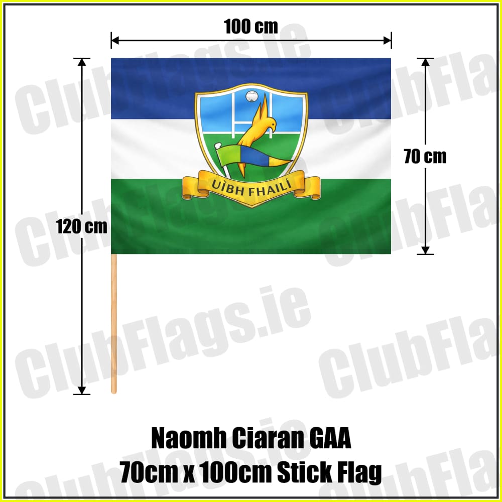 Naomh Ciaran GAA 70cm x 100cm Stick Flag - ClubFlags.ie