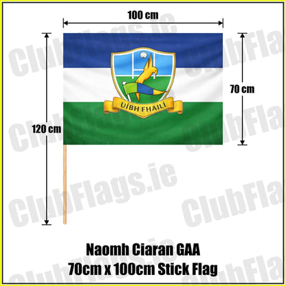 Naomh Ciaran GAA 70cm x 100cm Stick Flag - ClubFlags.ie