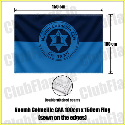 Naomh Colmcille GAA 100cm x 150cm Flag (sewn on the edges) - ClubFlags.ie