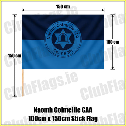 Naomh Colmcille GAA 100cm x 150cm Stick Flag - ClubFlags.ie