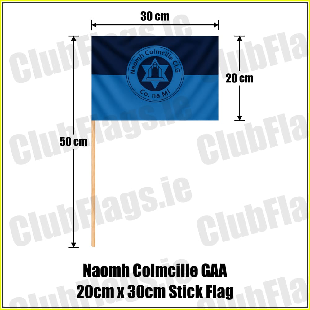 Naomh Colmcille GAA 20cm x 30cm Stick Flag - ClubFlags.ie