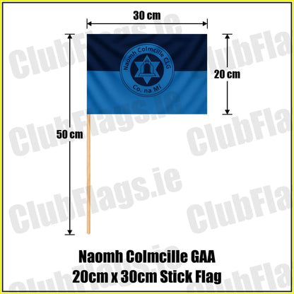Naomh Colmcille GAA 20cm x 30cm Stick Flag - ClubFlags.ie
