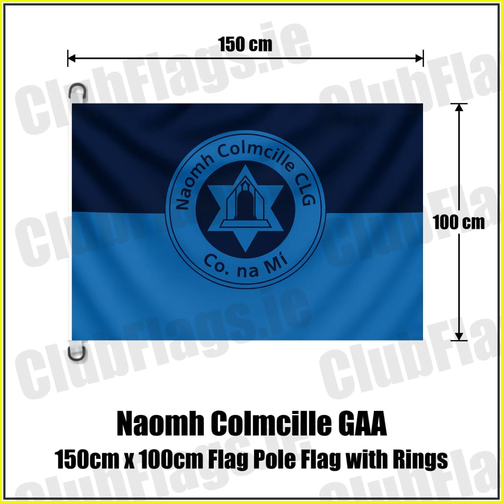 Naomh Colmcille GAA 150cm x 100cm Flag Pole Flag with Rings - ClubFlags.ie