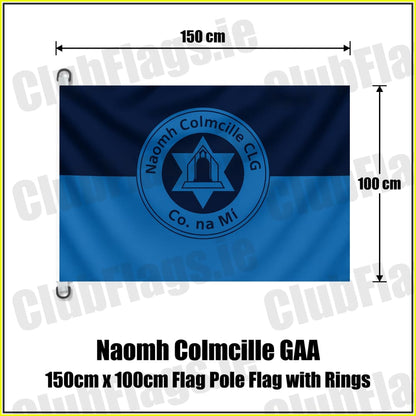 Naomh Colmcille GAA 150cm x 100cm Flag Pole Flag with Rings - ClubFlags.ie