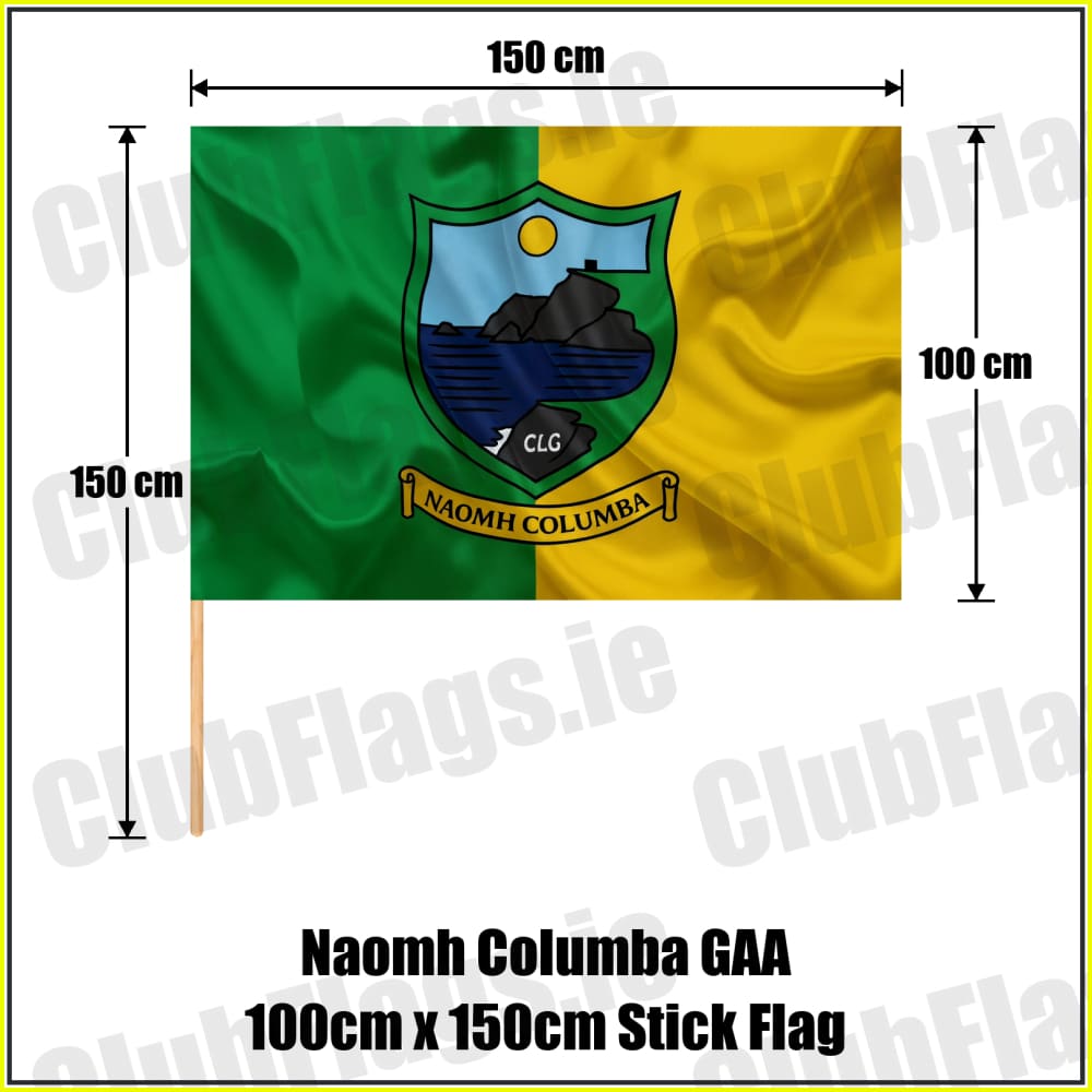 Naomh Columba GAA 100cm x 150cm Stick Flag - ClubFlags.ie