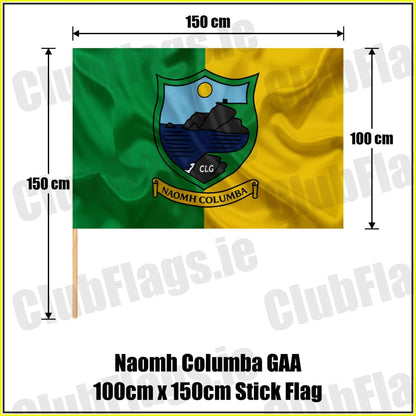 Naomh Columba GAA 100cm x 150cm Stick Flag - ClubFlags.ie