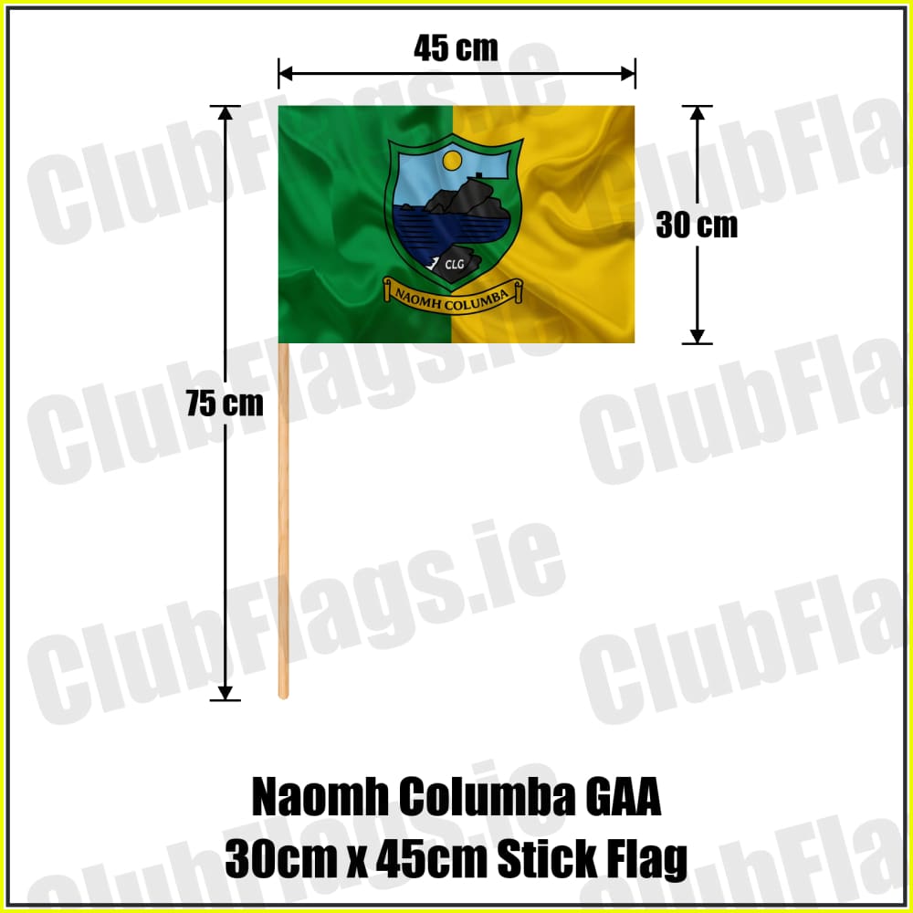 Naomh Columba GAA 30cm x 45cm Stick Flag - ClubFlags.ie