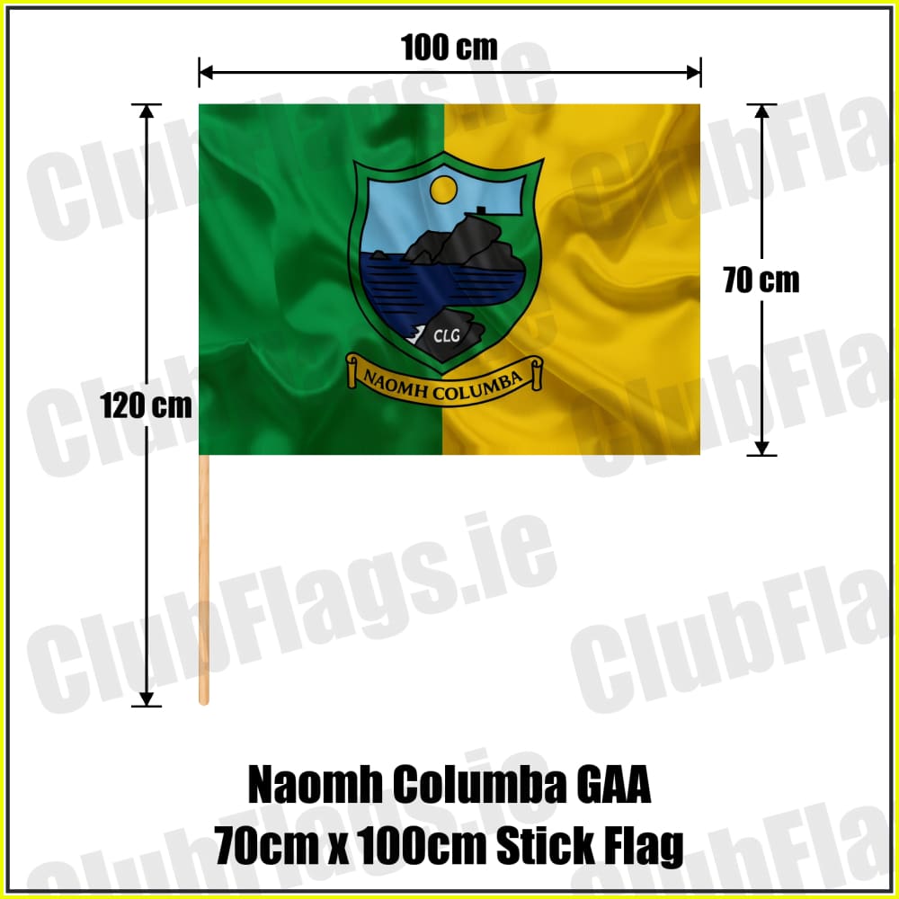 Naomh Columba GAA 70cm x 100cm Stick Flag - ClubFlags.ie