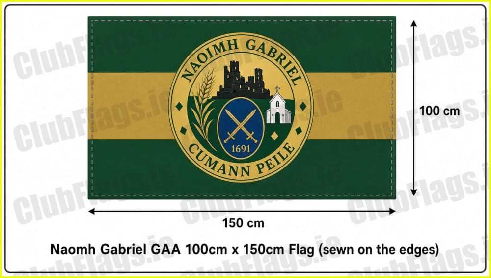 Naomh Gabriel GAA 100cm x 150cm Flag Sewn Edges