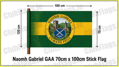 Naomh Gabriel GAA 70cm x 100cm Stick Flag - Irish Club Flag Galway GAA