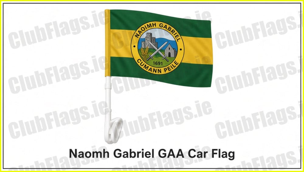 Naomh Gabriel GAA Car Flag - Window Clip Club Flag