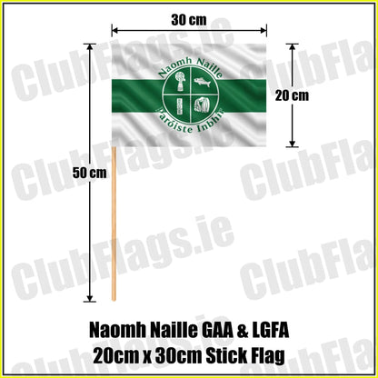 Naomh Naille GAA & LGFA 20cm x 30cm Stick Flag - ClubFlags.ie