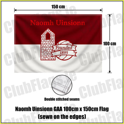 Naomh Uinsionn GAA 100cm x 150cm Flag (sewn on the edges) - ClubFlags.ie