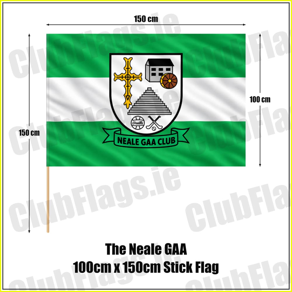 The Neale GAA 100cm x 150cm Stick Flag