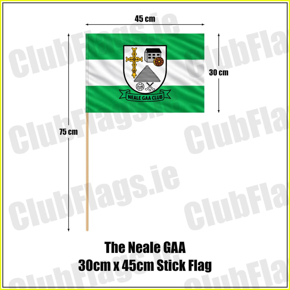 The Neale GAA 30cm x 45cm Stick Flag
