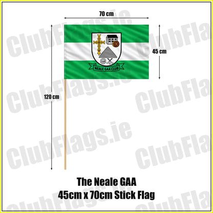 The Neale GAA 45cm x 70cm Stick Flag