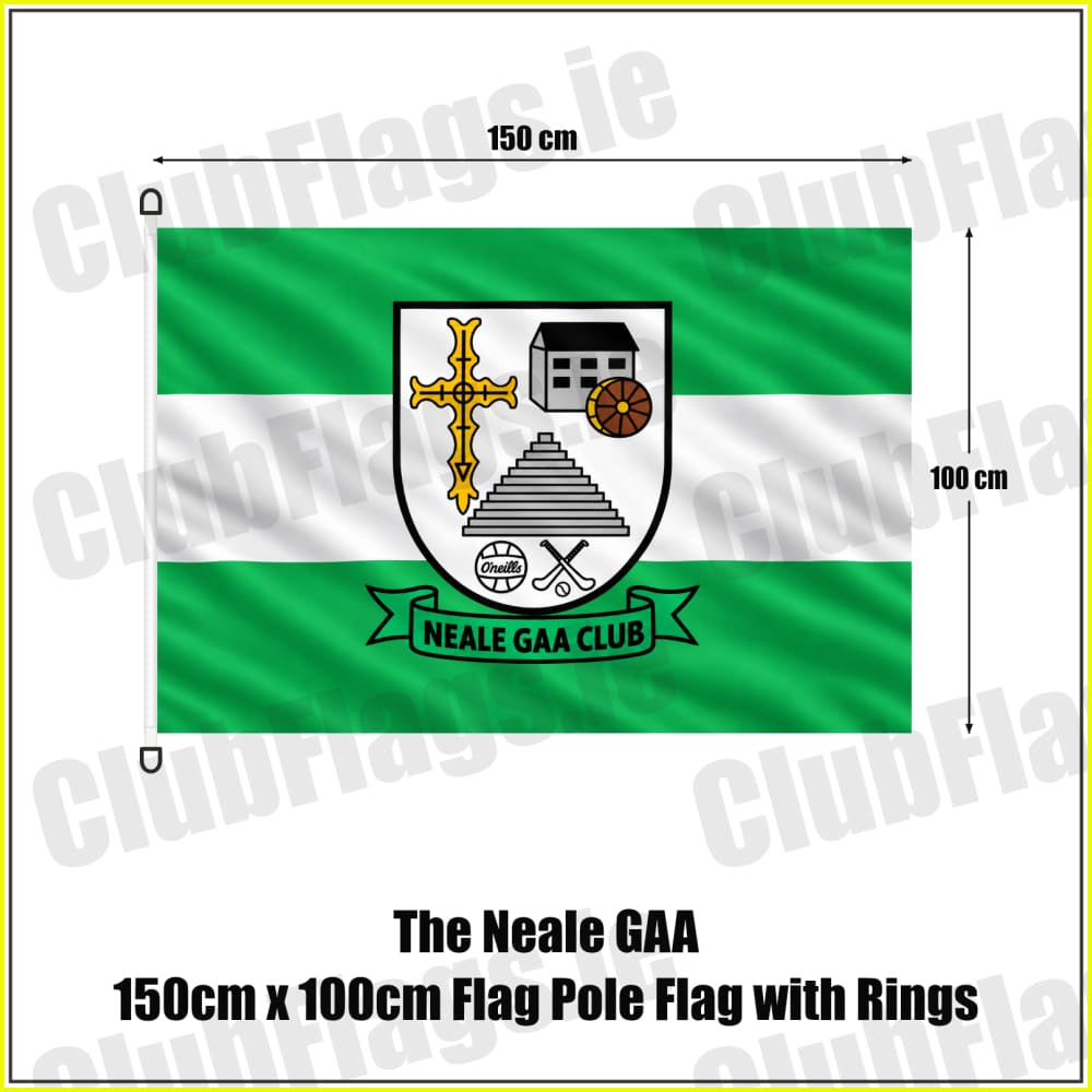 The Neale GAA 150cm x 100cm Flag Pole Flag with Rings