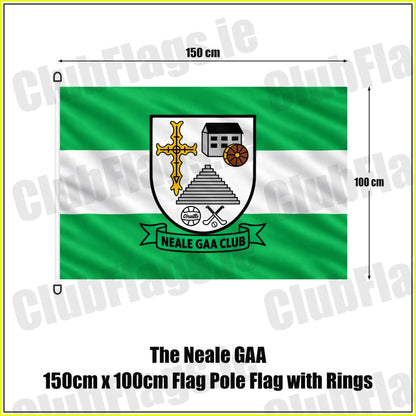 The Neale GAA 150cm x 100cm Flag Pole Flag with Rings