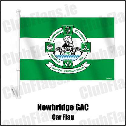 Newbridge GAC Car Flag with the verified club crest and colours, Derry GAA - ClubFlags.ie