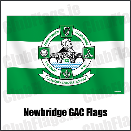 Newbridge GAC Flags with the verified club crest and colours, Derry GAA - ClubFlags.ie